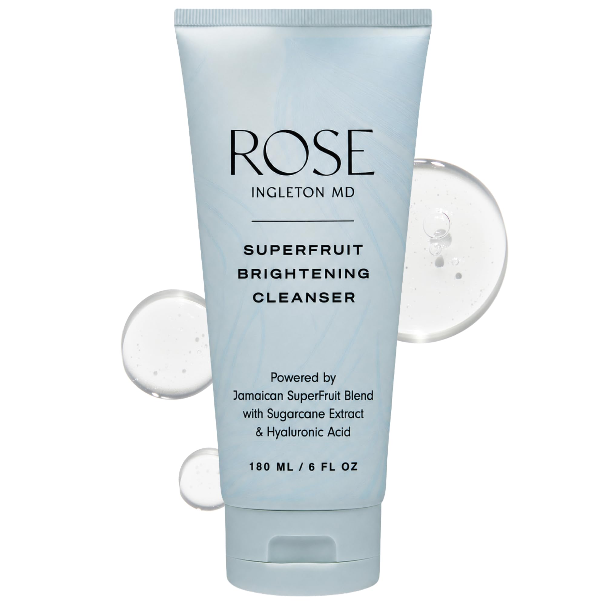 ROSE Ingleton MD SuperFruit Brightening Face Cleanser, Gel-to-Foam Face Wash with Glow-Boosting Fruit Extracts & Super Hydrators, Won't Dry Out Skin,
