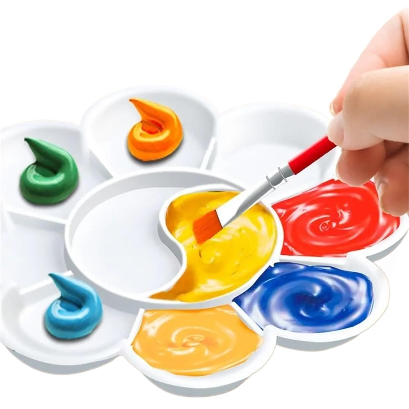 Tavolozza di plastica 5 pezzi di pigmento in plastica for olio e acquerello, tavolozza bianca, vassoio for pigmenti artistici Per mescolare i colori(26x34.6cm)