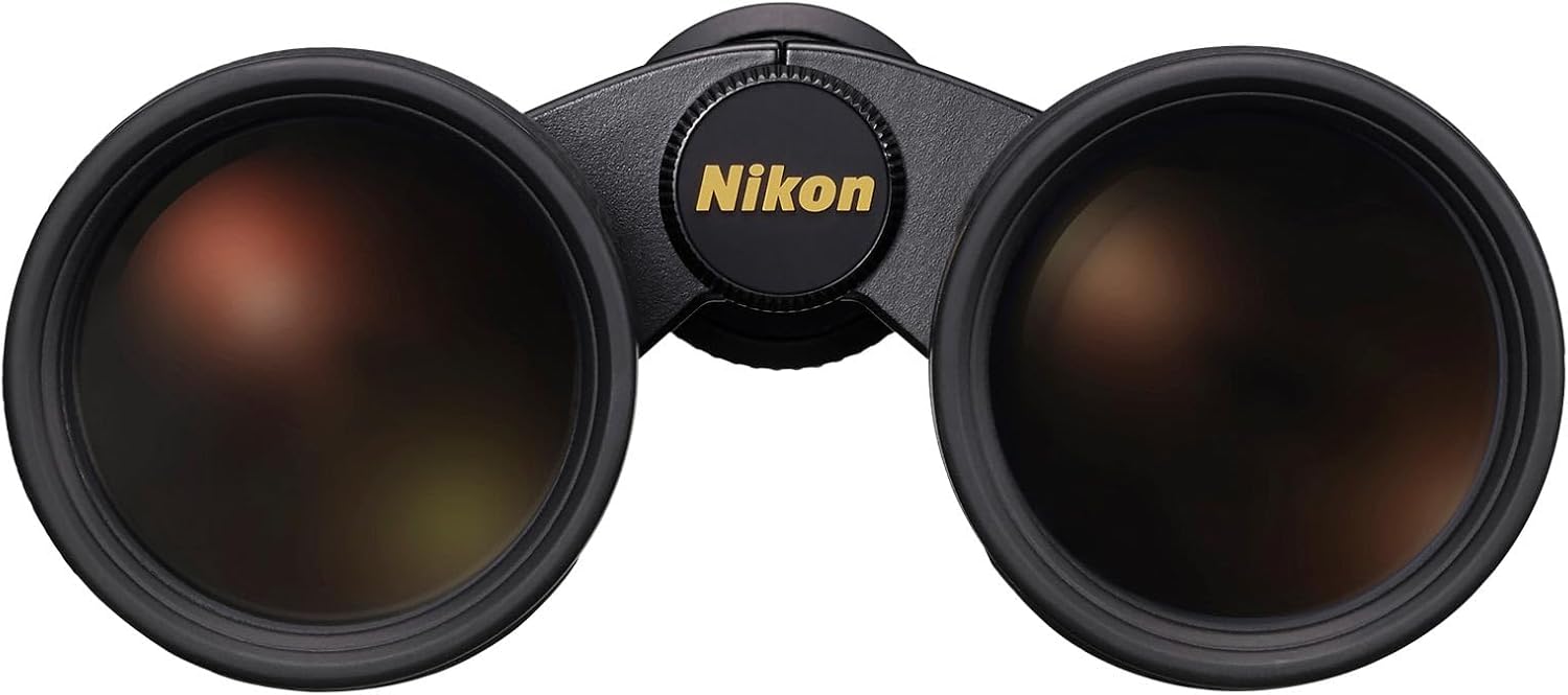 Nikon Monarch HG 10x42mm Binocular, front view of objective lenses