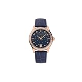 Ladies&apos; Swiss Made Classics Moon and Stars Quartz Diamond Accent Rose Gold Plated Case Watch and Navy Leather Strap&comma; Style&colon; FC-220NSD3BD4