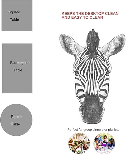 Vista 50 de Mantel blanco Redondo para Mesa De 4 Sillas Geometry Lattice Line Modern Outdoor Mantel para Boda Fiesta de Vacaciones 30 X 30 Pulgadas