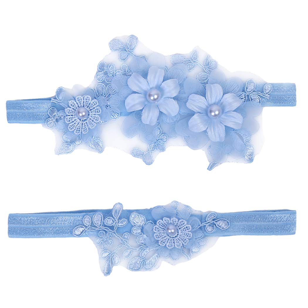 2PCS Garter Set Romantic Elastic Flower Pearl Leg Ring Lace Garter-image-17