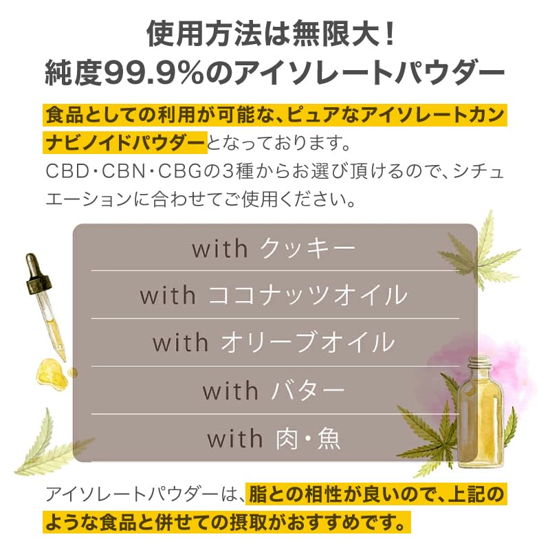 Amazon.co.jp: VapeMania CBD 99% 1g アイソレート パウダー 990mg 高