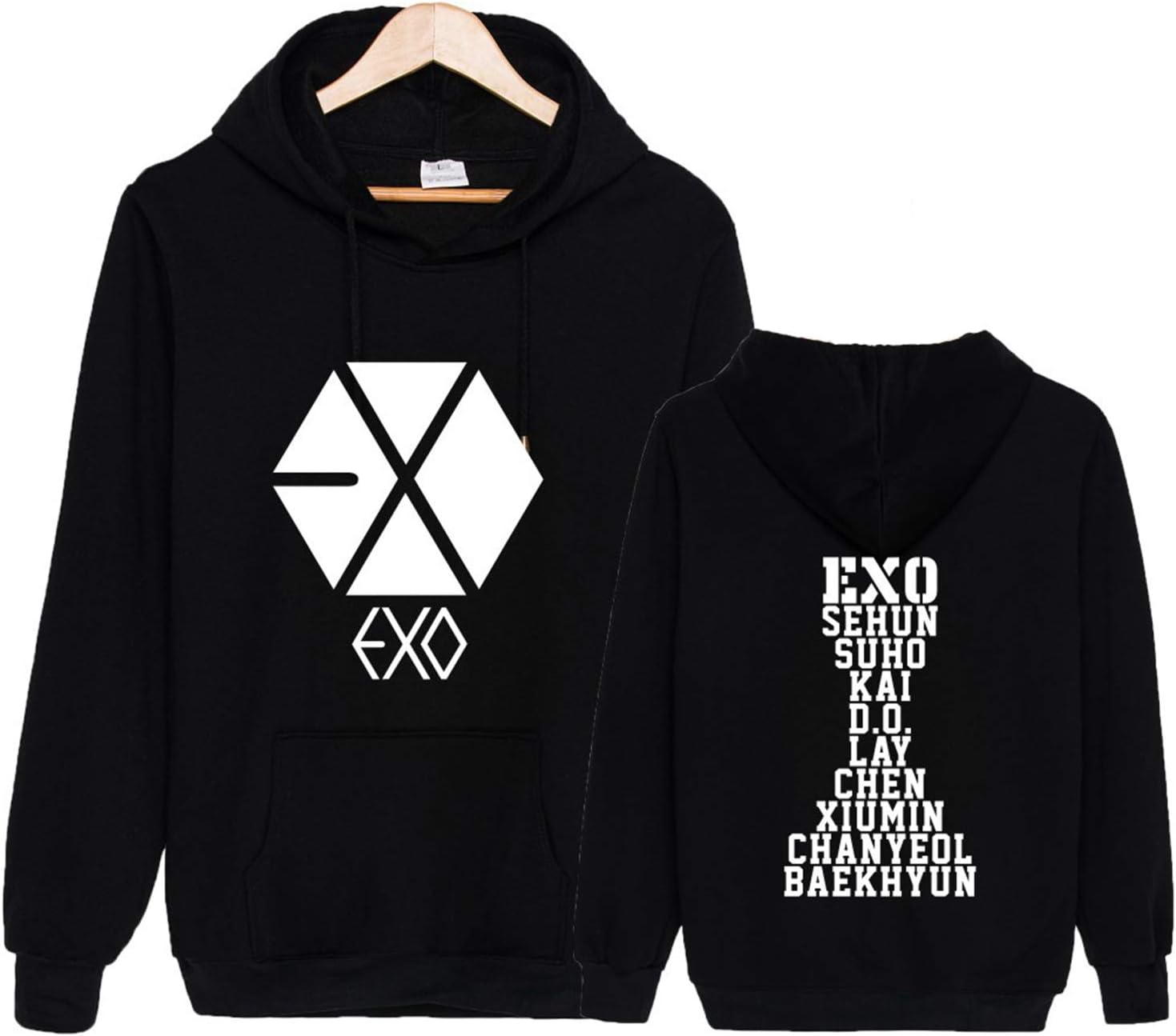 EXO Hoodie Sweatshirt Sehun Suho Xiumin Kai Chanyeol Sweater Jacket