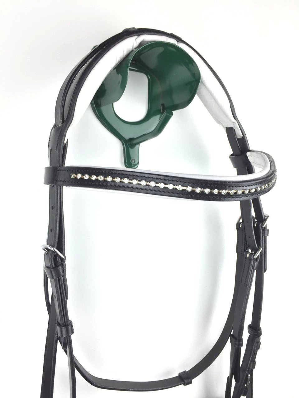 Bocado, Equestrian – Brida con hannoveraner – Cabestro de equitación y anatómico acolchado de unidades, negro y plateadas Hebillas, VB, purasangre, WB sangre caliente