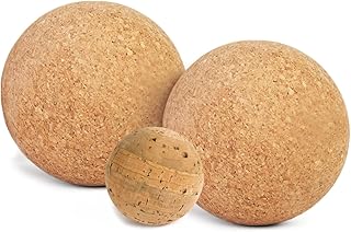 Yoga Studio Natural 100% Cork Unbranded Massage Ball Set of 3-2 x 4cm, 2cm
