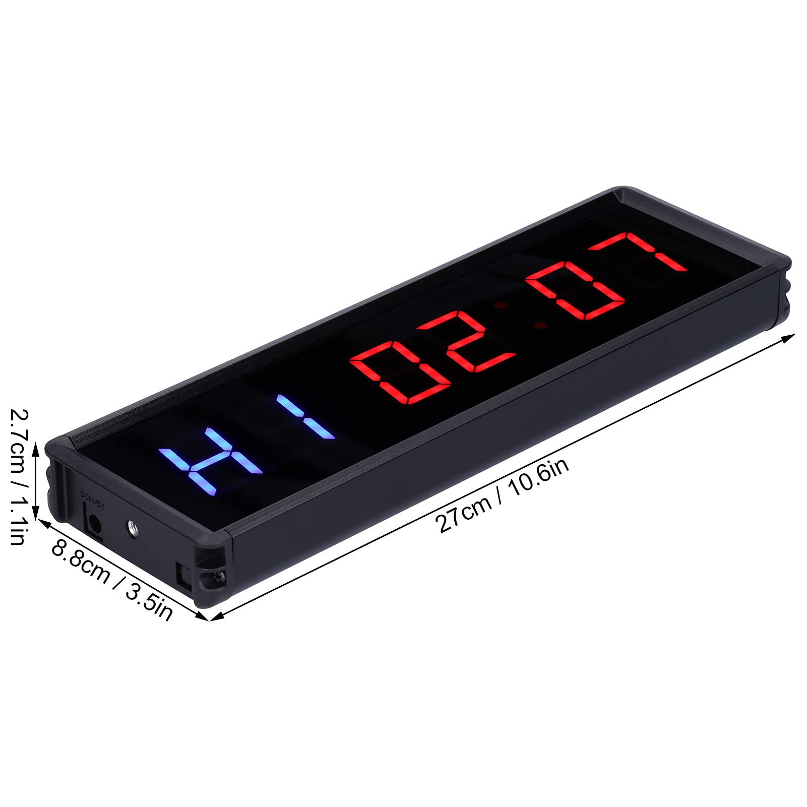 Greensen Minuterie de Gymnastique 15 Pouces, Horloge Murale Numérique LED, Minuterie D'intervalle, Volume, Minuterie D'entraînement Physique avec Télécommande pour L'entraînement à Domicile