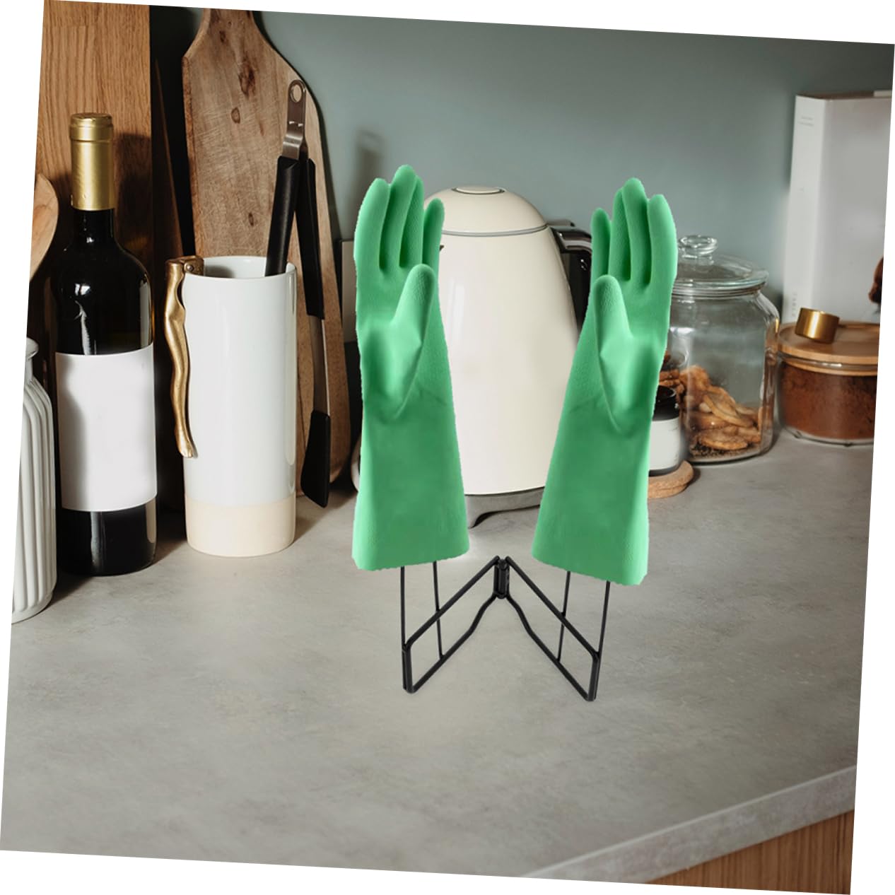 DECHOUS 2pezzi Supporto per Asciugatrice in Acciaio Inox Porta Guanti Multifunzionale Cestello per Asciugatura Organizer per Strofinacci e Utensili da Cucina Design Compatto e Pratico