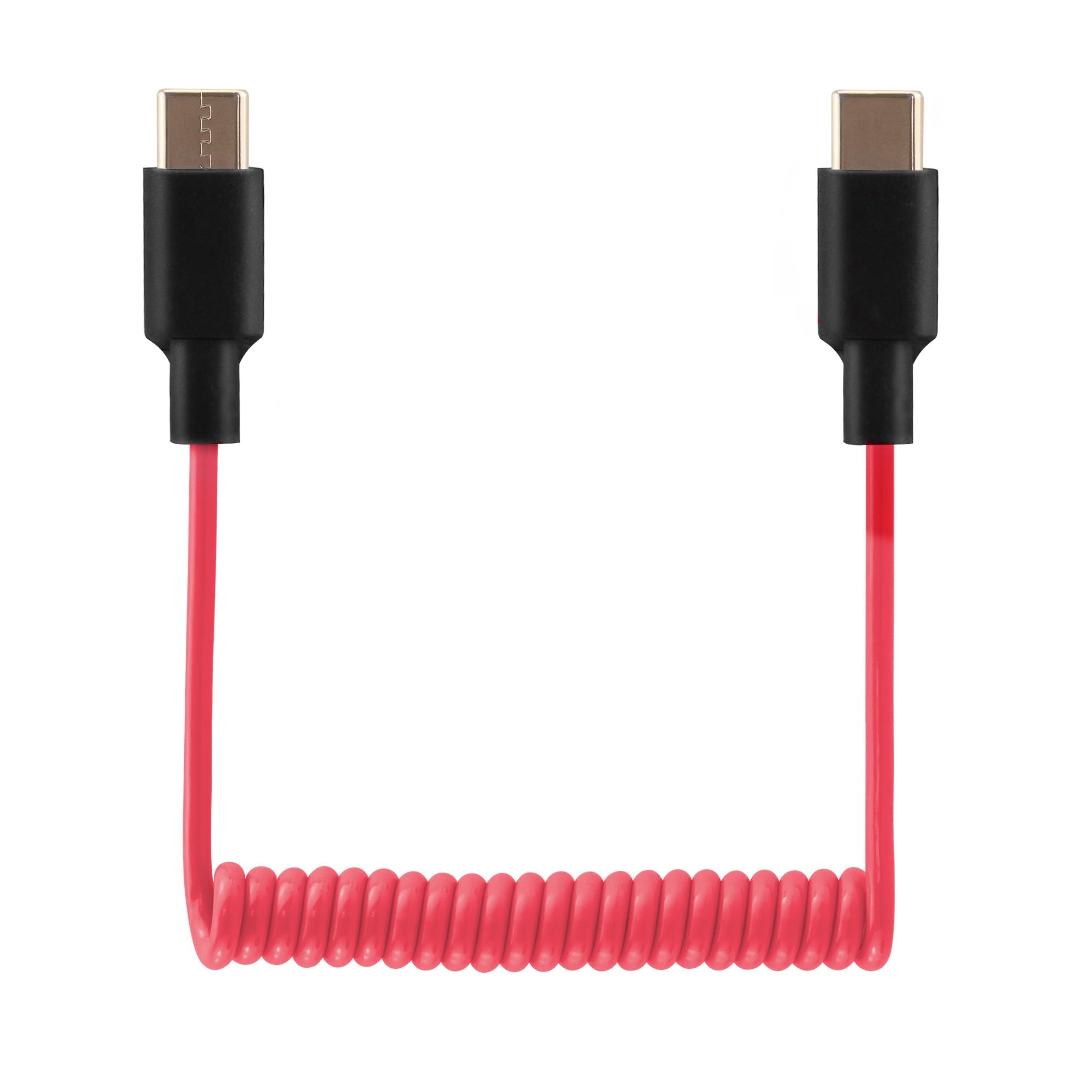 JCMOYUTY Audio Adapter Cable SC16 SC22 USB C to USB C for Rode Wireless GO II, ME, Pro Coiled Aux Cord Compatible with iPhone 16 15, McBook, PC,