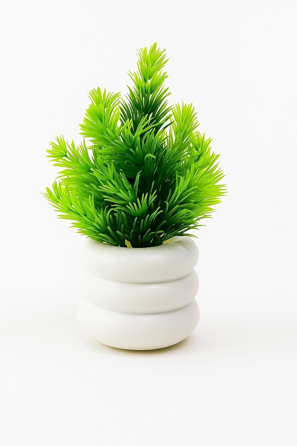 Dekorly Premium Faux Greenery Plant Set in Stylish White Rounded Pots- Set of 8 Eucalyptus Plants pots | Perfect Shelf & Table Accent 4