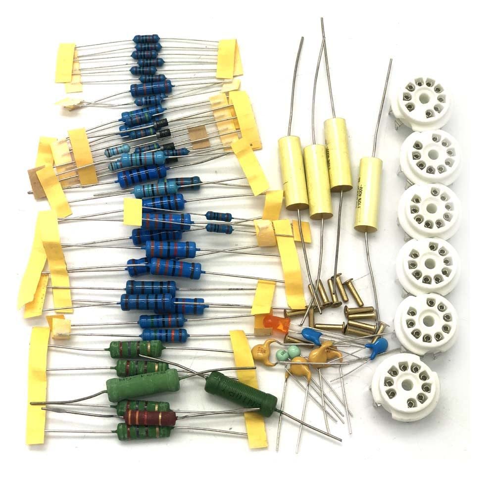 Platine Ampli Push-Pull Radioelec - 4 Noval + 4 Octal + Chimique 470µF 450V
