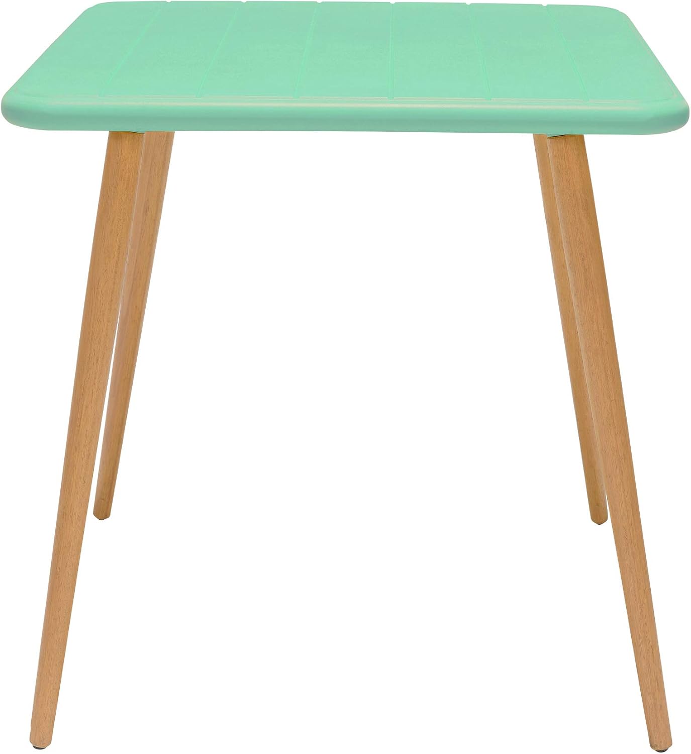 Armen Living LCNADIMINT Nassau Square Outdoor Mint Green Eucalyptus Dining Table