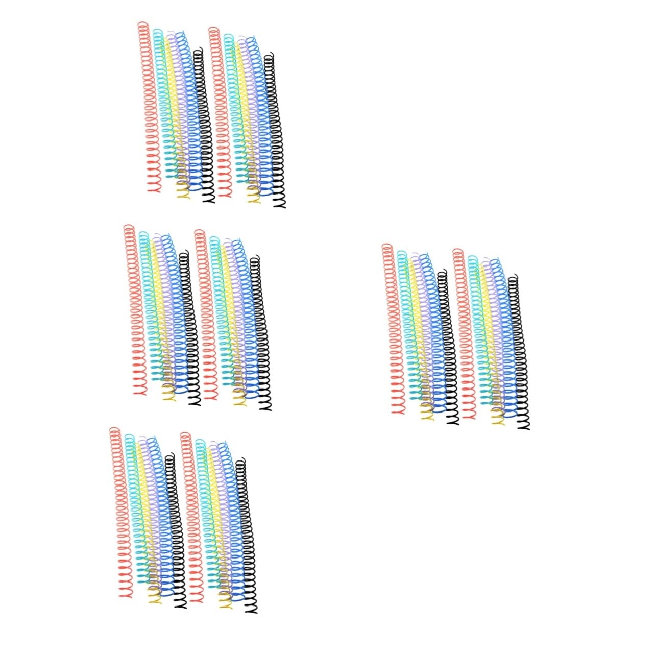 SHINEOFI 48 Piezas Bobina De Hojas Sueltas Anillos De Carpeta De Colores Anillos De Encuadernación De Libros De Bricolaje Anillos De Libros Portátiles Carpeta De Negocios El Plastico