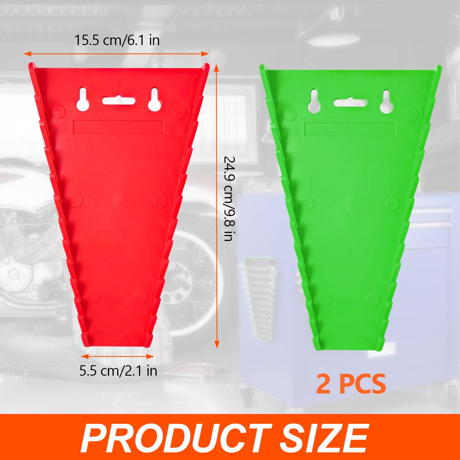 2 Pezzi Supporto Organizer Magnetico per Chiavi Inglesi, Pannello Porta Attrezzi da Parete, Porta Attrezzi, Porta Chiavi Inglesi, per la Memorizzazione di Metrica da per 5 mm a 27 mm