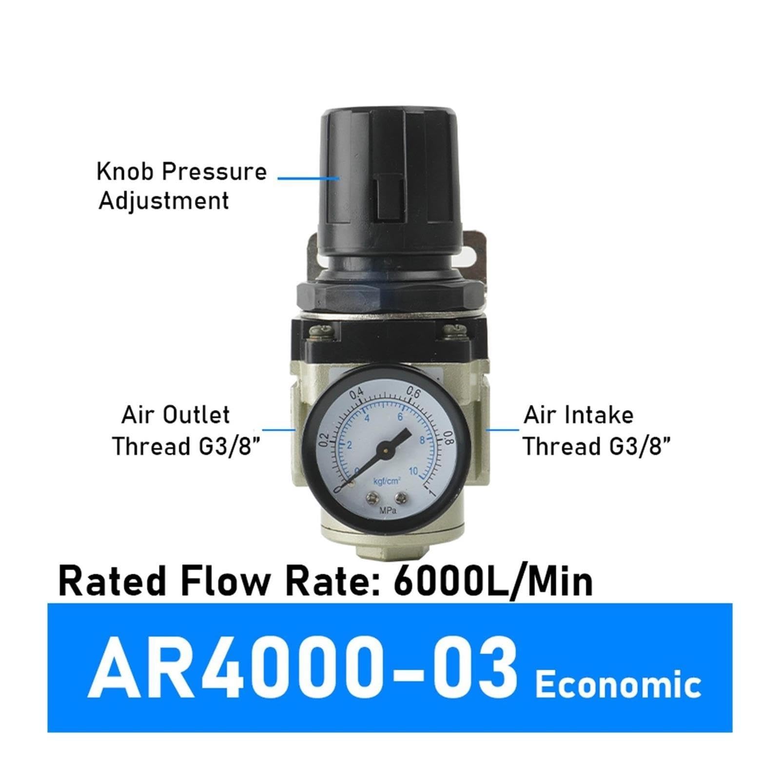 Valvola di sicurezza pneumatica del regolatore di pressione del compressore(AR4000-03 Economic)
