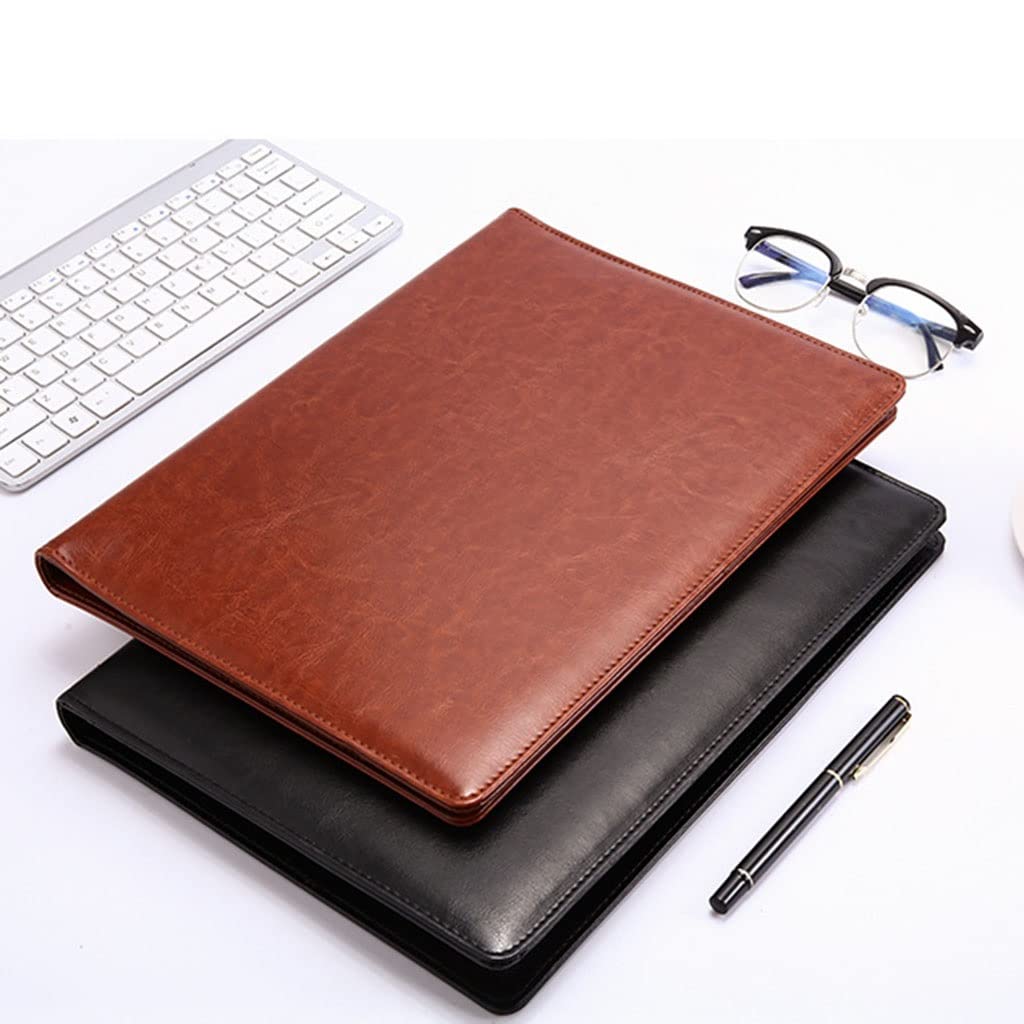Teczka konferencyjna Organizer na dokumenty， Teczka A4 z schowkiem i miejscem do przechowywania, organizer na dokumenty w formacie A4, praktyczne kieszenie, przegródki na karty(Blauw,No calculator)