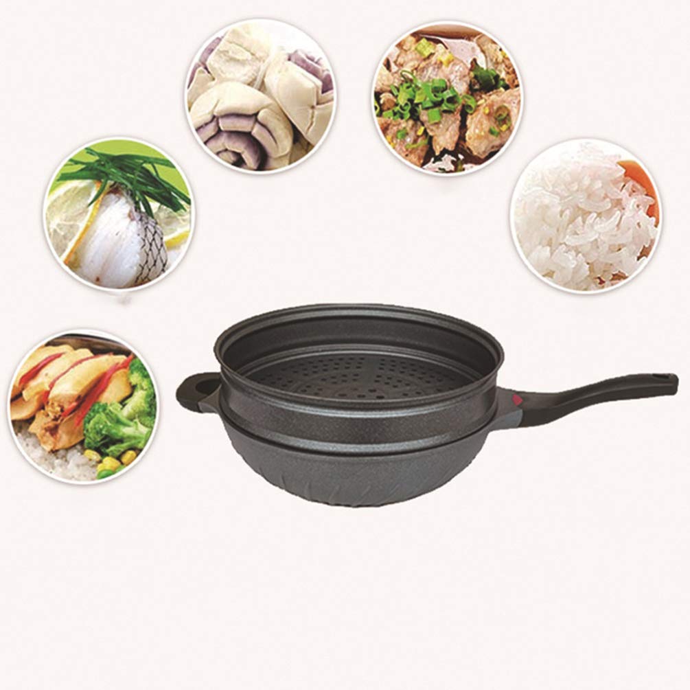 Cabilock Supporto Pulire Nero Antiaderente Pietra in Vaporiera per Facile Accessorio Essenziale al Cottura Vapore da Cucina Tamales ed Uova