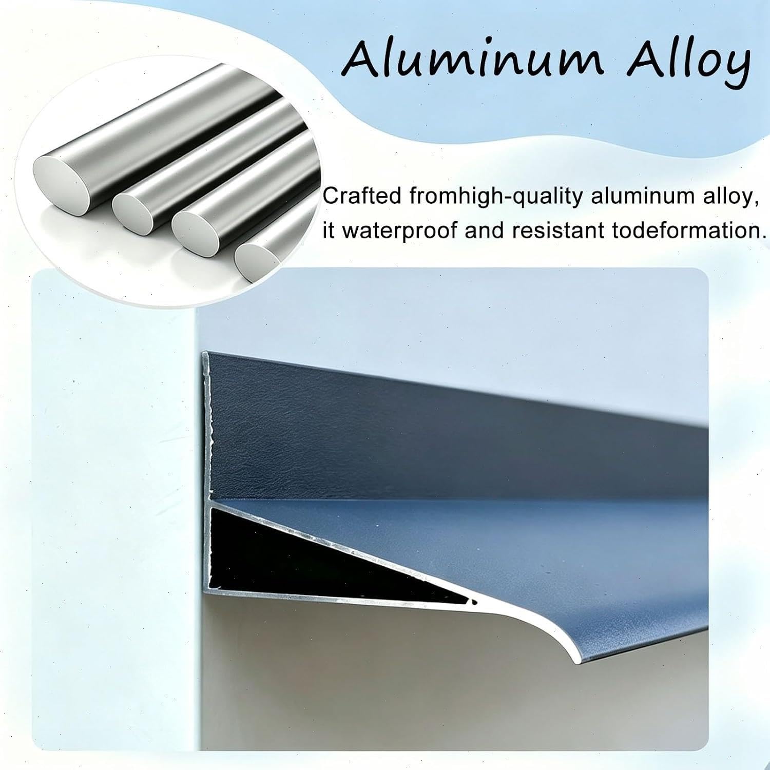 Borde de goteo de alero de aluminio de 30 mm de ancho