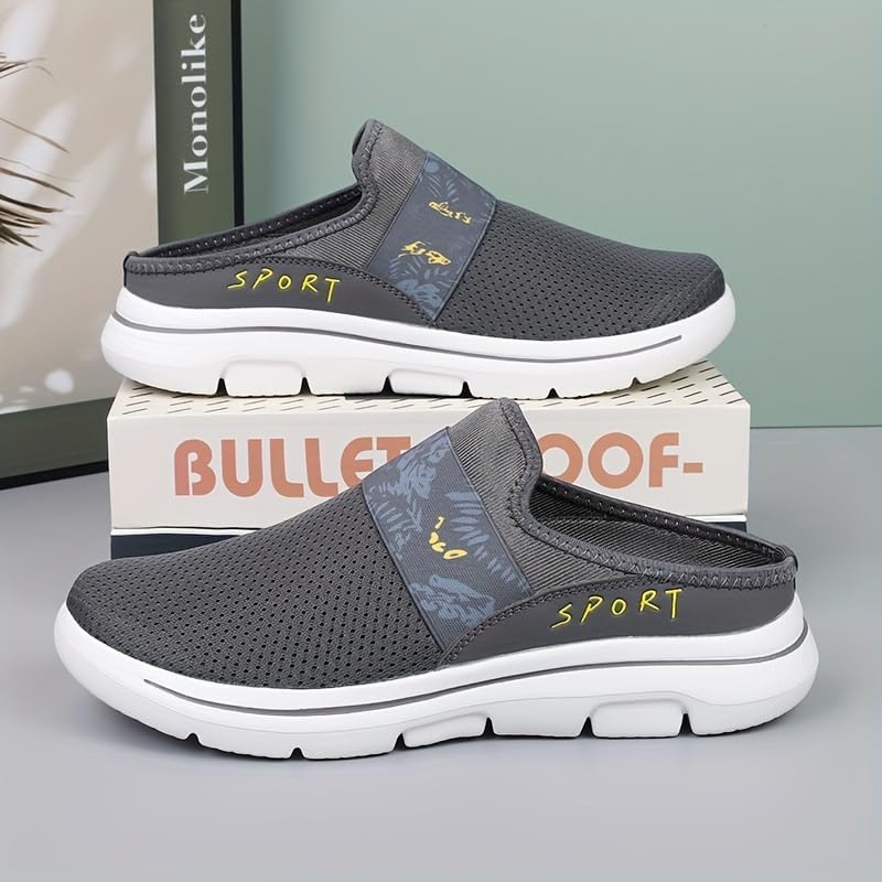 Breathable And Comfortable Men's Casual Slippers - Featuring a Mesh Upper, Breathable Insole, And Lightweight Sole, These Slip-On Shoes Are Suitable for Both Indoor And Outdoor Use