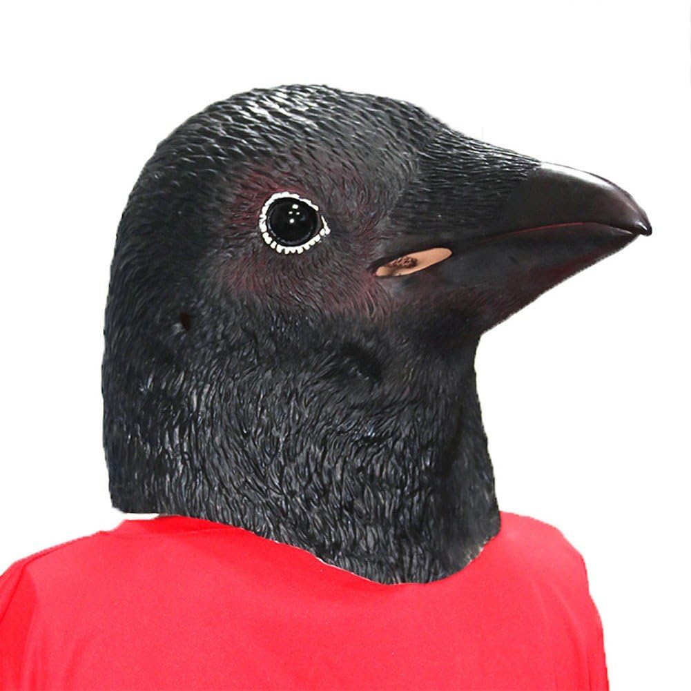 Amazon.co.jp: お面 カラスマスク 動物ラテックス 完全な頭 リアルな鳥