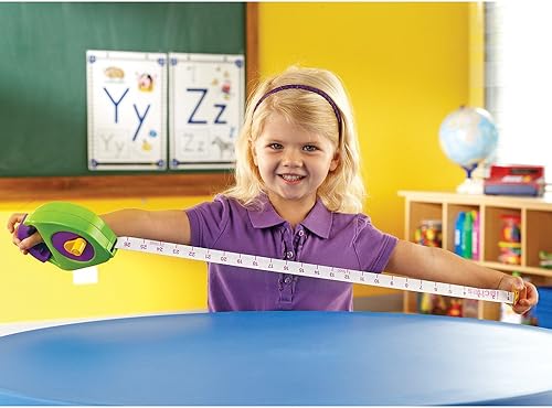 Miniatura 3 de Learning Resources Cinta métrica simple, mide 4 pies, juguete de construcción, a partir de 3 años y cinturón de herramientas para brotes nuevos,