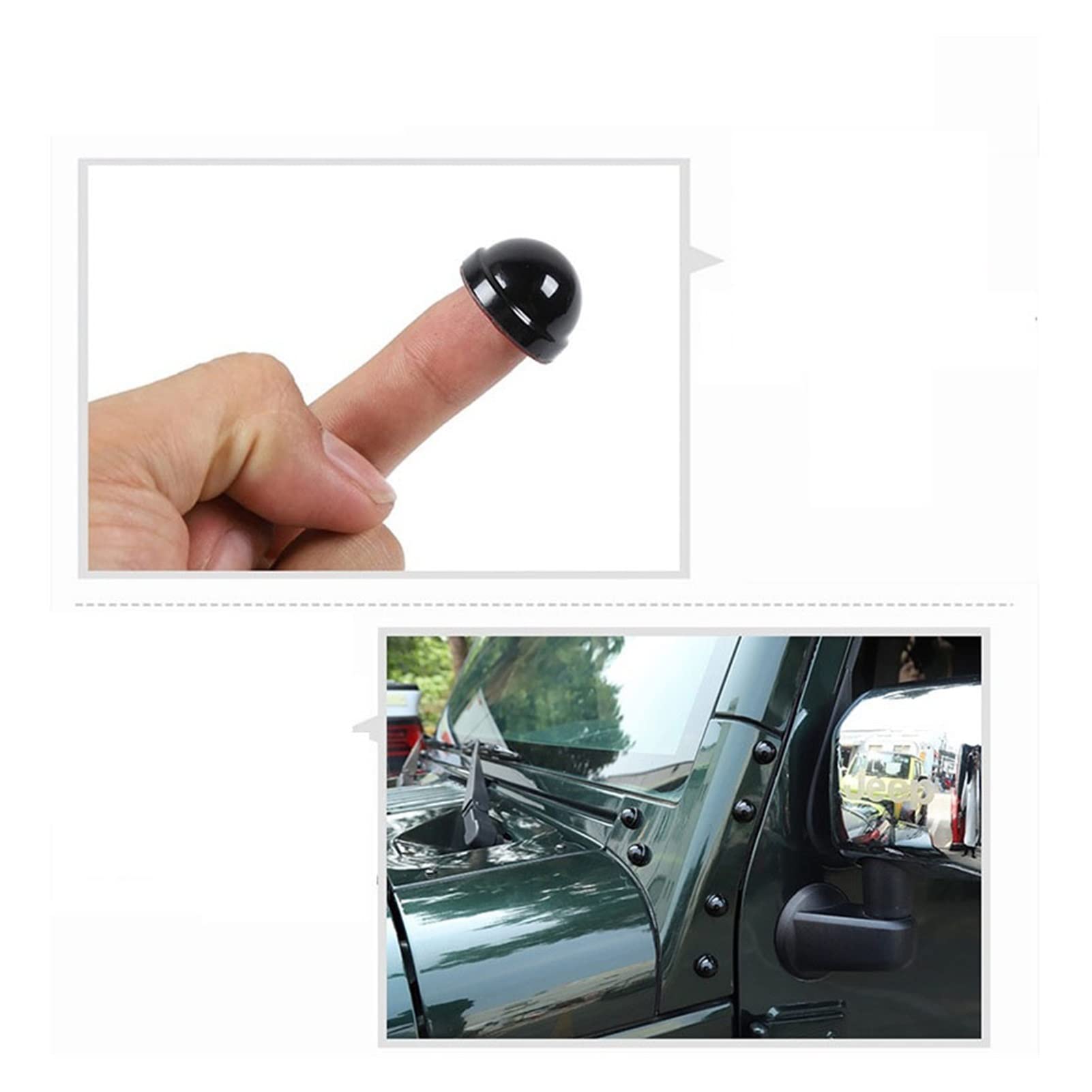 Amazon.co.jp: JDMTM 車外付けアクセサリー ABS Aピラーボルト保護装飾