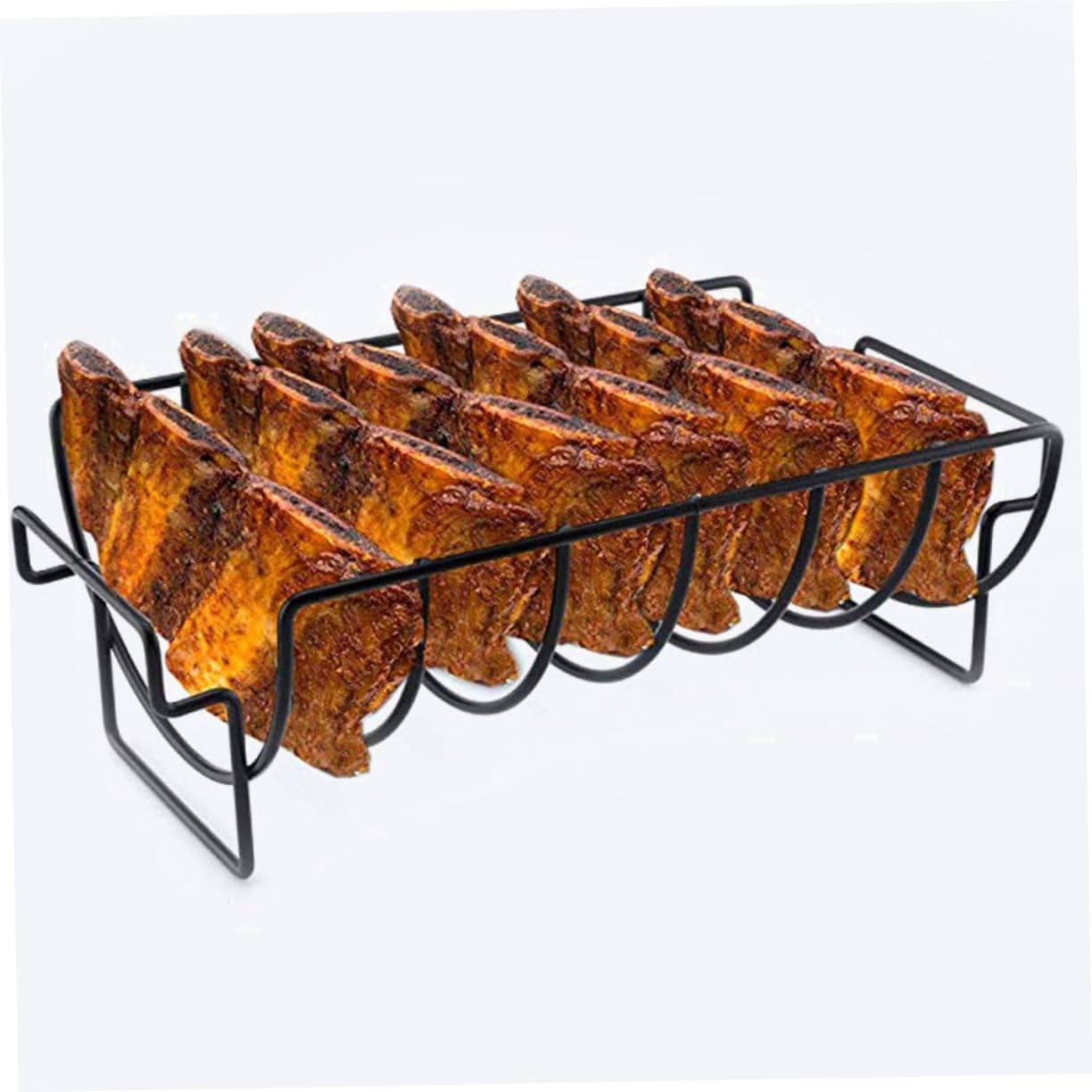 Toddmomy Supporto per Barbecue in Ferro, Leggero e Portatile, per Grigliate All'aperto, Accessorio Pratico per Carne e Pollo