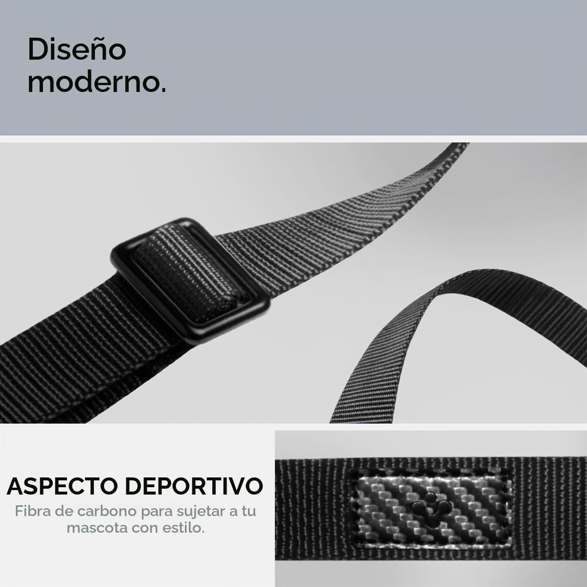 Spigen Cinturón Seguridad de Coche para Perros, Arnés de Coche para Perros con Elástico, Correa Ajustable y Resistente con Gancho Metálico Giratorio 360° para Tesla Model Y 3 y más