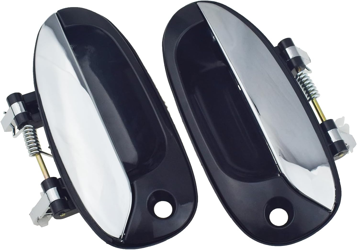 Front Left & Right Exterior Door Handles Chrome Pair For Kia Carens 2002-2006