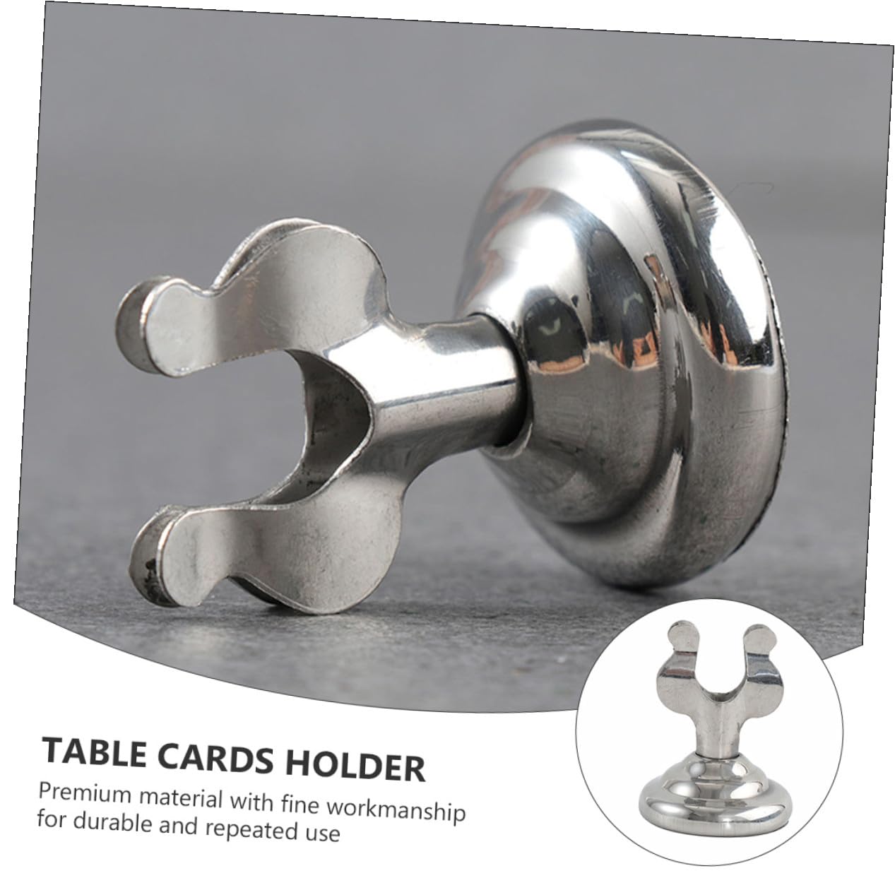 Porte-Cartes de Table Mariage 7 Pièces en Acier Inoxydable Argenté, Support Photo et Porte-numéros de U, pour Décoration de Bureau ou Maison