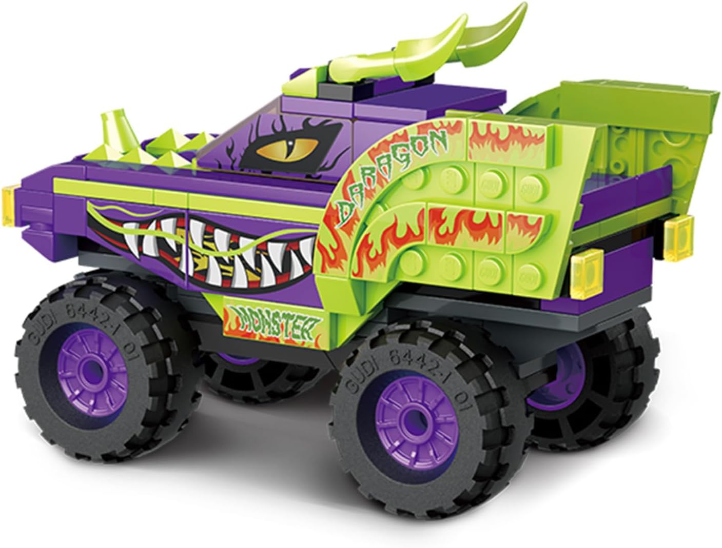 City Dragon Truck Off-Road Building Toys, Creative Birthday Gift Idea Halloween, Monster Truck Fun Toys Building Blocks (187PCS)