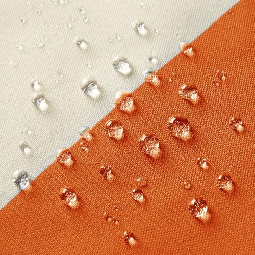 Image of Allorry Outdoor Pillow Covers 16x16 Set of 2 Orange Striped Decoration Throw Pillow Covers for Spring Summer Outdoor Waterproof Garden Patio Furniture Sofa Bed Home Decor JB007-I16