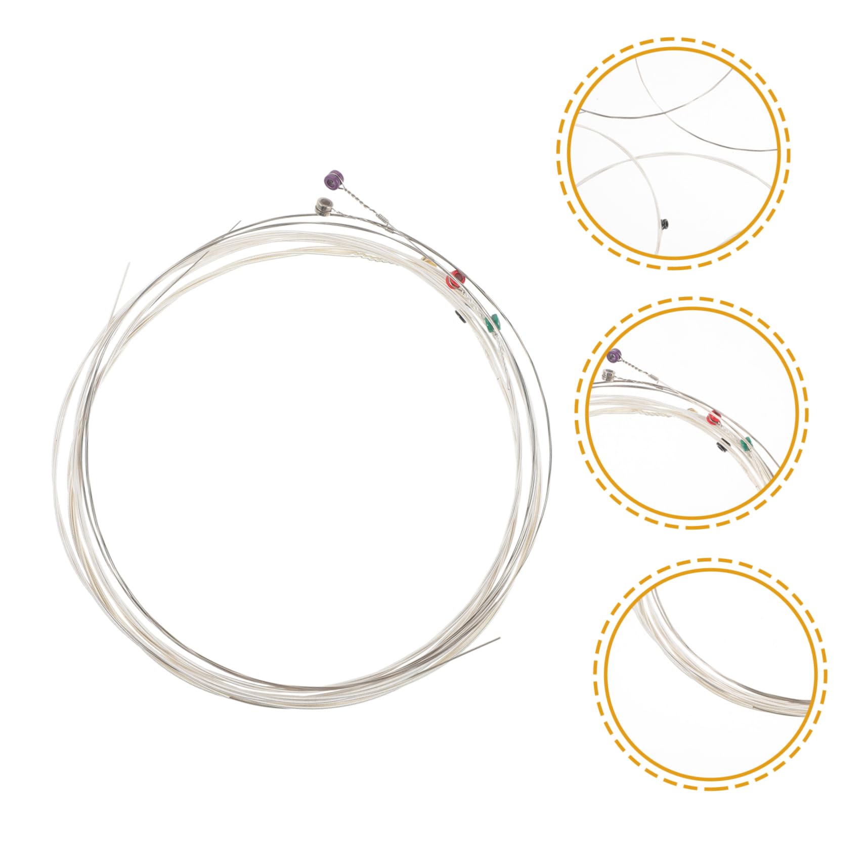 GOOHOCHY Phosphor Bronze Strings Set 6 Pieces Guitar String Replacements Acoustic Electric Guitar Strings Pack