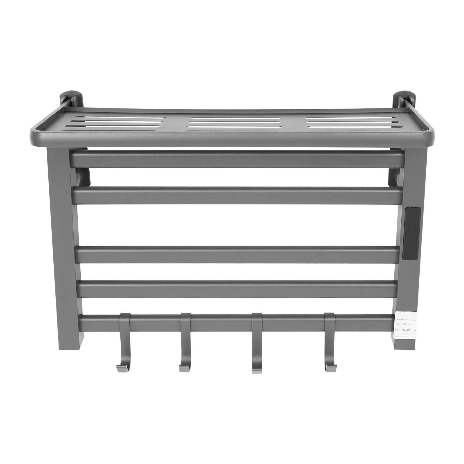 Radiador de baño eléctrico, toallero eléctrico, toallero eléctrico, 95 W, calentador de toallas de pared para apartamentos, baños, balcones, hoteles, villas (gris)