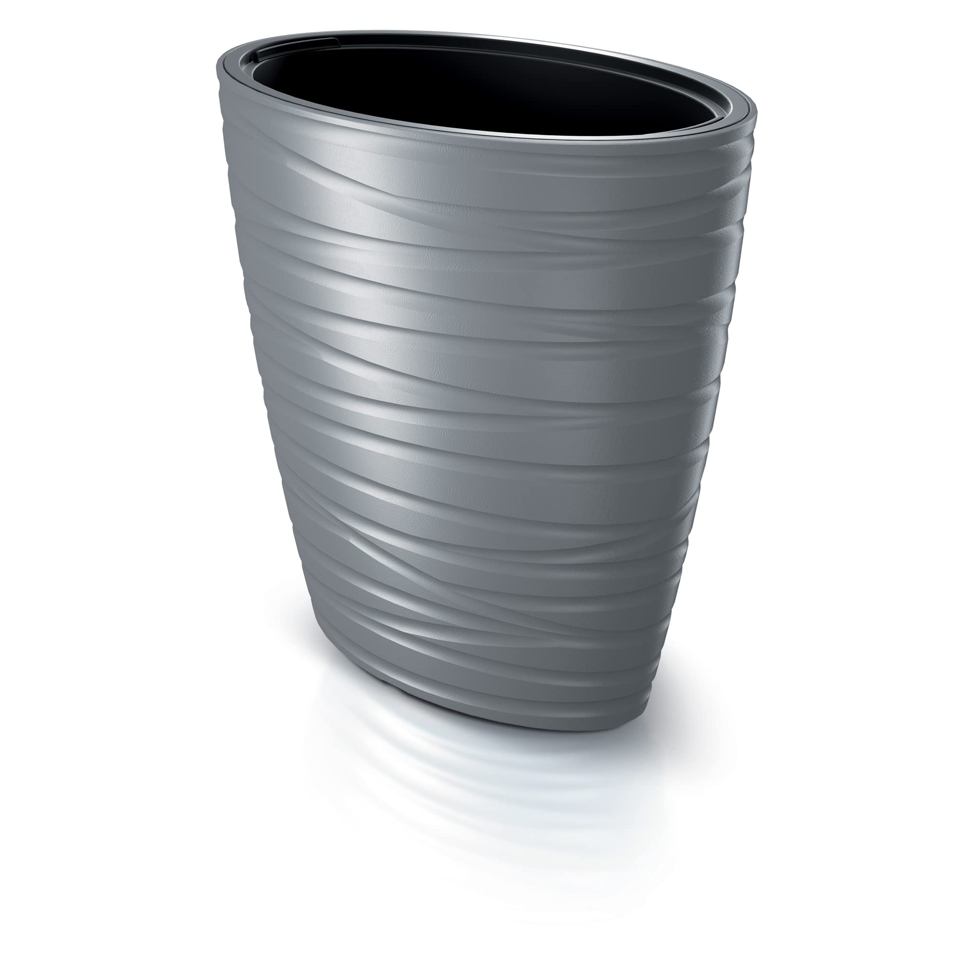 URBNLIVING 59cm Tall Freestanding Maze Effect Plastic Outdoor Flowerpot Garden Planter (Light Grey)