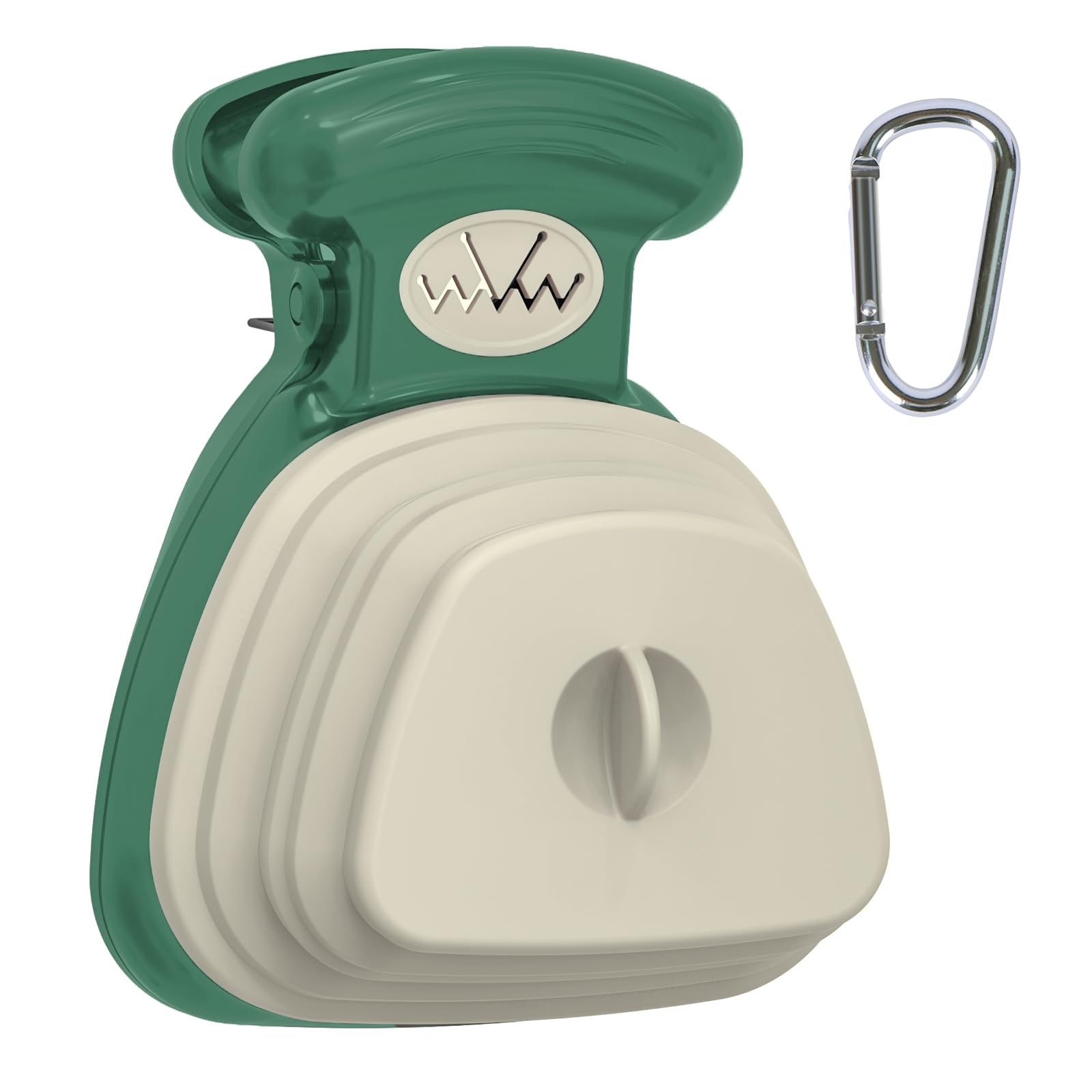 SuperDesign Dog Pooper Scooper - Ideal for Small & Large Dogs, Yard & Walks, Adjustable Leash & Bag Attachment, Perfect for Travel & Camping (Green)