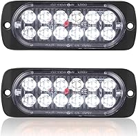 AT-HAIHAN Pack of 2 DOT Compliant Aluminum LED Reverse Backup Running Lights - Waterproof Clear Lens for Trucks, Trailers, RVs, Tractors (B09289V9JS)