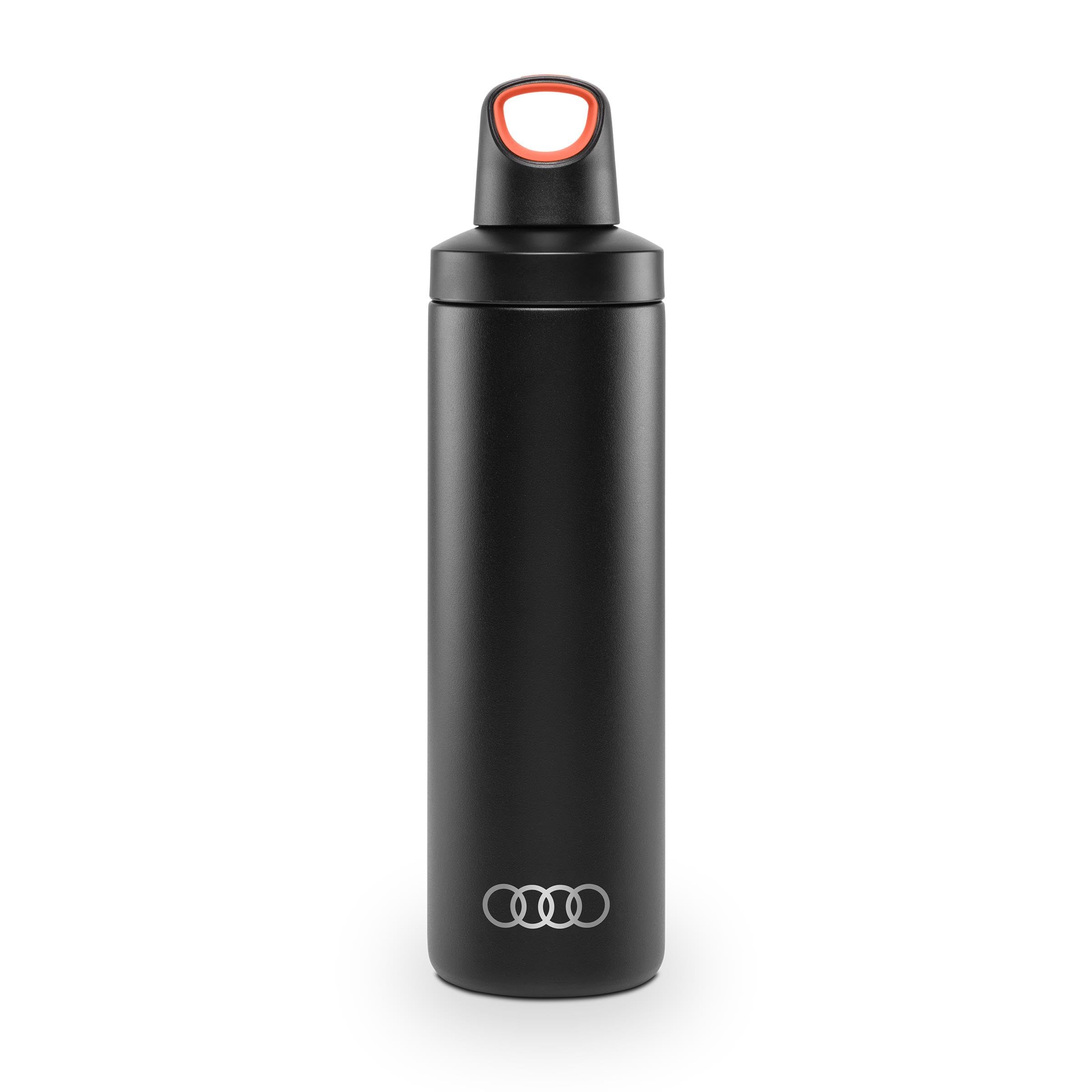 Audi 3292400600 - Borraccia termica con anelli, 600 ml, colore: Nero