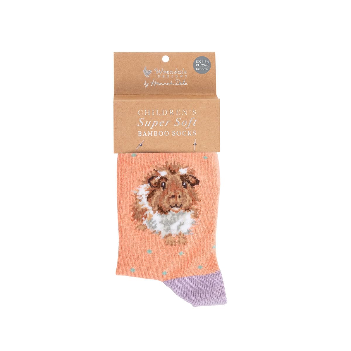 Wrendale Designs - ''Grinny Pig' guinea pig Children's Socks Size 9-12