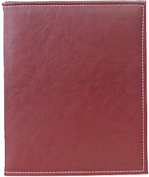 DIZLAS Menu Book, A4 40 Pockets, Menu File, Hard Type, Clear File, Premium PU Leather Red, 40 Pockets