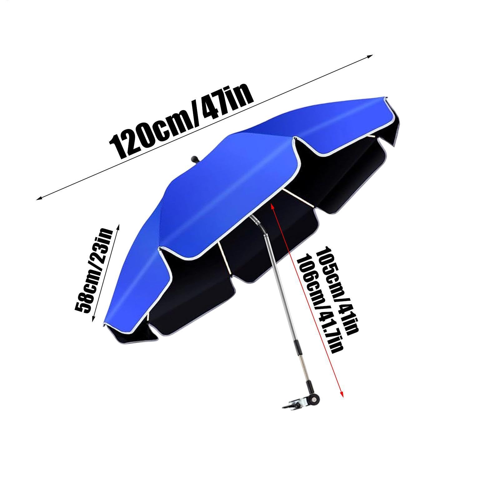 Sombrilla Para Silla De Playa,Clip Sombra Solar Ajustable 360°,Sombrilla De Sol Con Abrazadera Para Exterior | Para Patio, Playa, Jardín, Patio Trasero, Aire Libre, Camping, Vacaciones Y Balcón