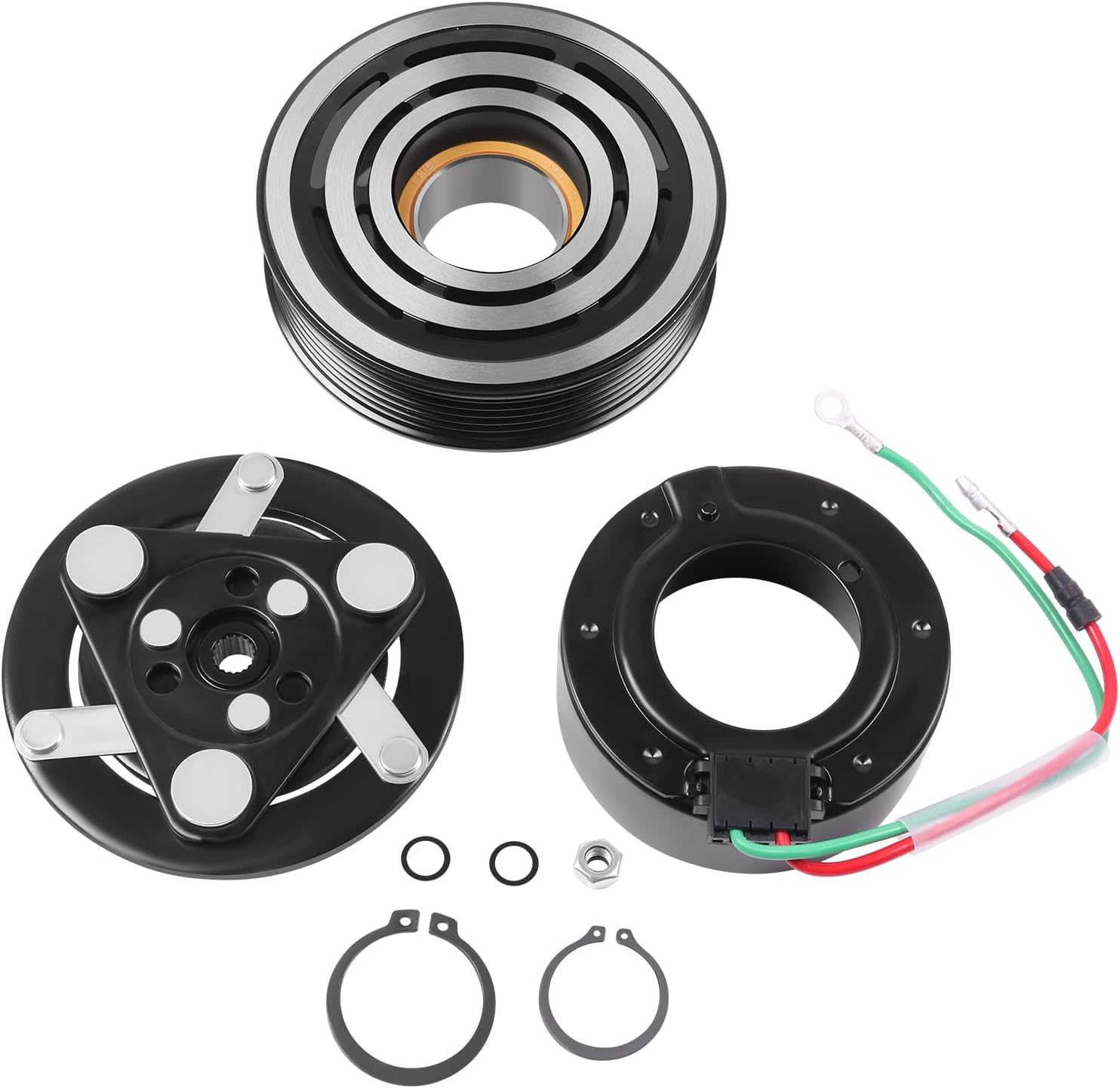 SCITOO AC Compressor Clutch Fit for Honda Civic 1.7L 2.0L 2002 2003 2004 2005, for Acura EL 1.7L 2001-2005, for Acura RSX 2.0L 2002-2006