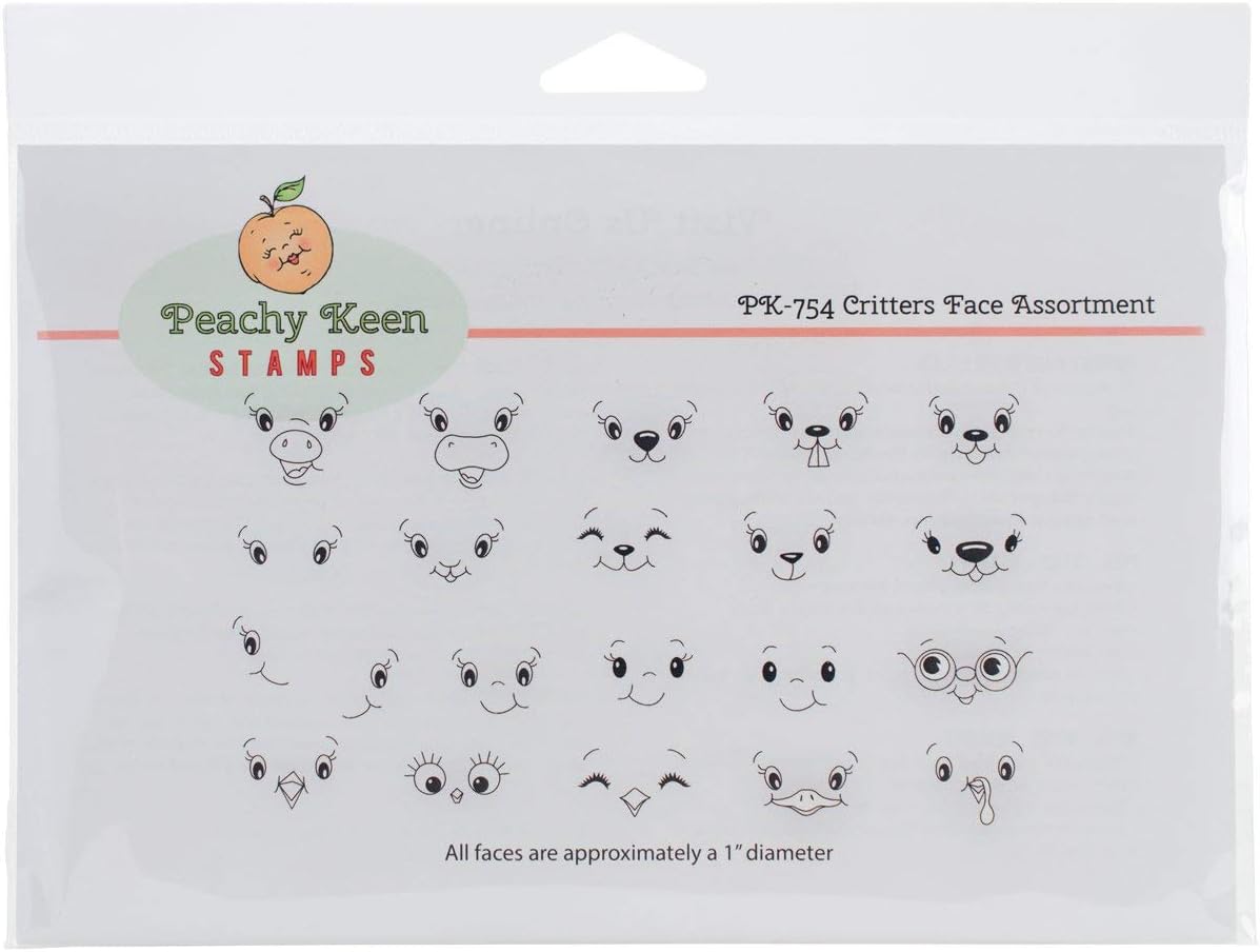 Peachy Keen Stamps Clear Face Assortment 1-Critters, Other, Multicoloured, 21.59x16.25x0.5 cm