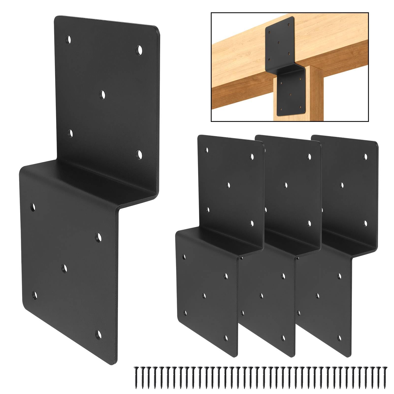 Amazon.com: XZWMY 4Pcs Heavy Duty Z-Shape Steel Brackets, 5