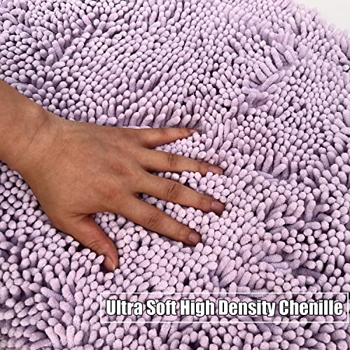 RUN HELIX Chenille Bath Mat, Non Slip Extra Soft Bath Toilet Mat 3 Pieces, Super Absorbent Bath Rug for Bathroom Bedroom - Image 2