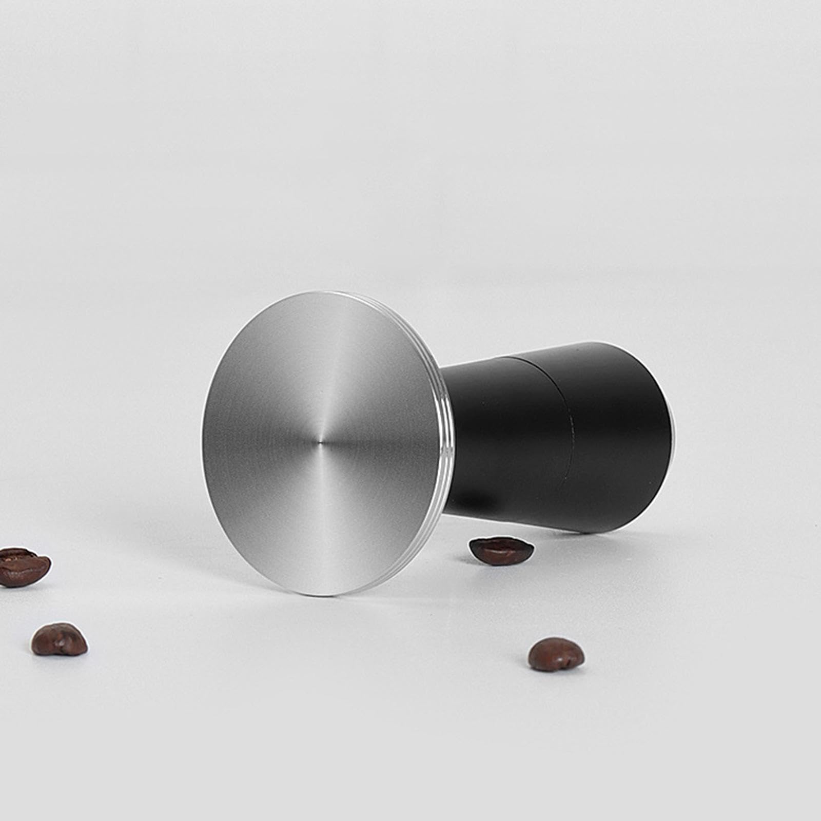 Amagogo Espresso Tamper Kaffeetampingstation Maschinenteil Kaffeezubehör Aus Edelstahl Aluminium für Haushalt Gastronomie Kaffee Events, 53MM Schwarz