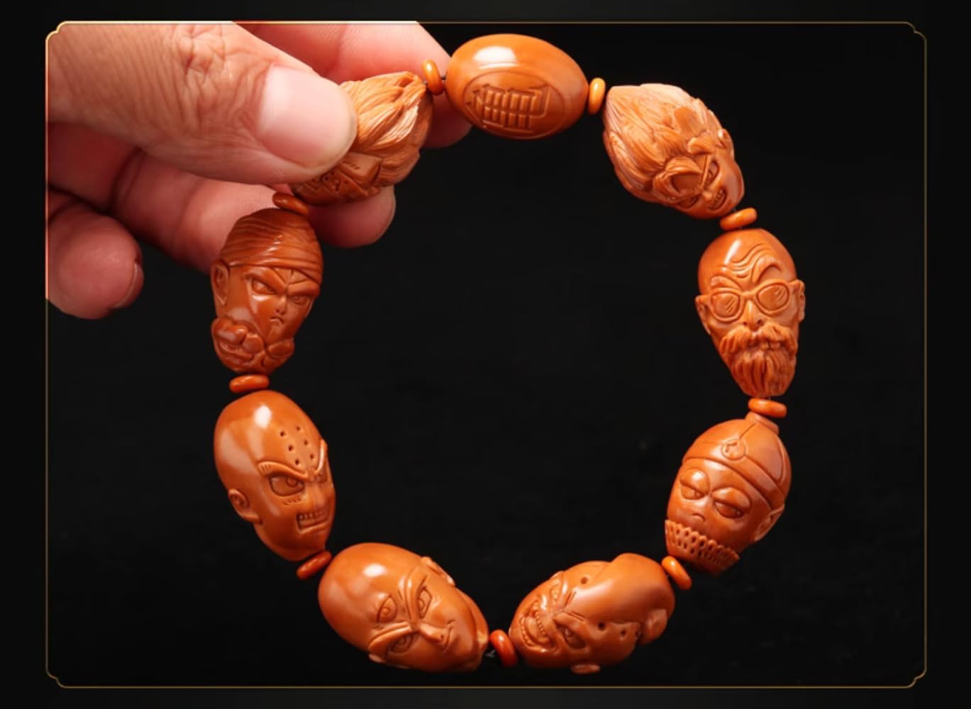 Bracciale con nucleo in oliva, 28 mm, intagliato a mano, bracciale in oliva, creatività, legno, senza pietre preziose