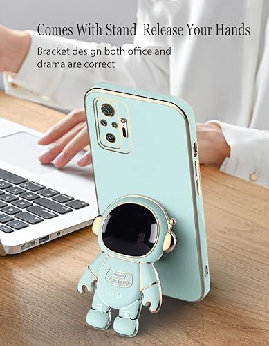 Miniatura 5 de Compatible con Redmi Note 10 Pro Max Funda con chapado creativo de astronauta de dibujos animados rosa, para Xiaomi Redmi Note 10 Pro, funda de