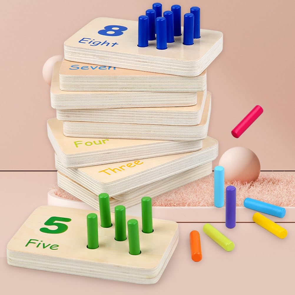 Tablero de Clavijas para Contar números del 1 al 10, Juguete de clasificación para la cognición matemática temprana