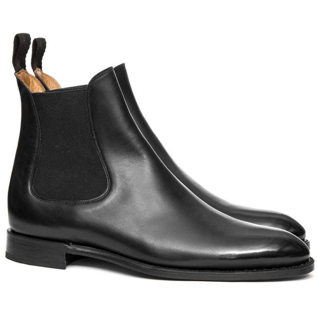 Costoso Italiano Black Leather Casual Slip On Dress Chelsea Boots for Men (Numeric_14) (B084G57DBH) Amazon Price History, Amazon Price Tracker